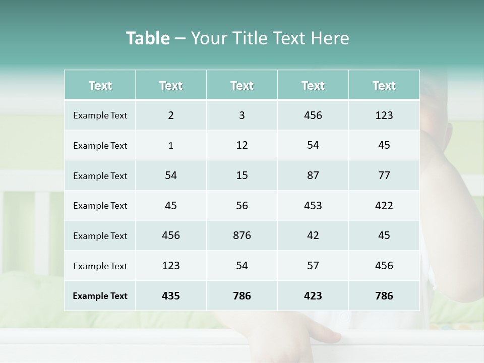 Baby Boy Smiling In Crib PowerPoint Template