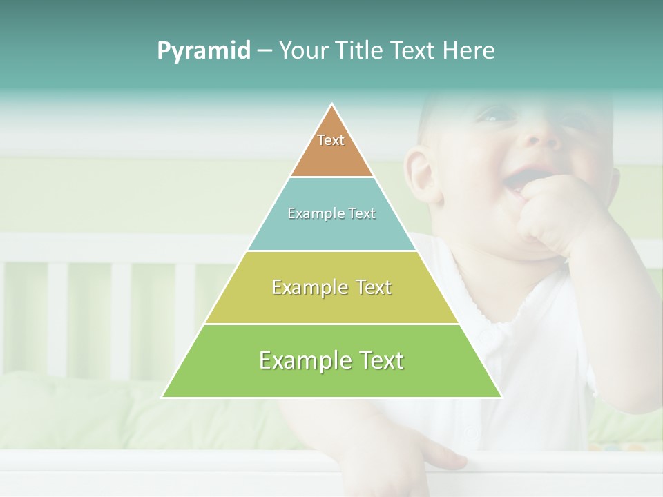 Baby Boy Smiling In Crib PowerPoint Template