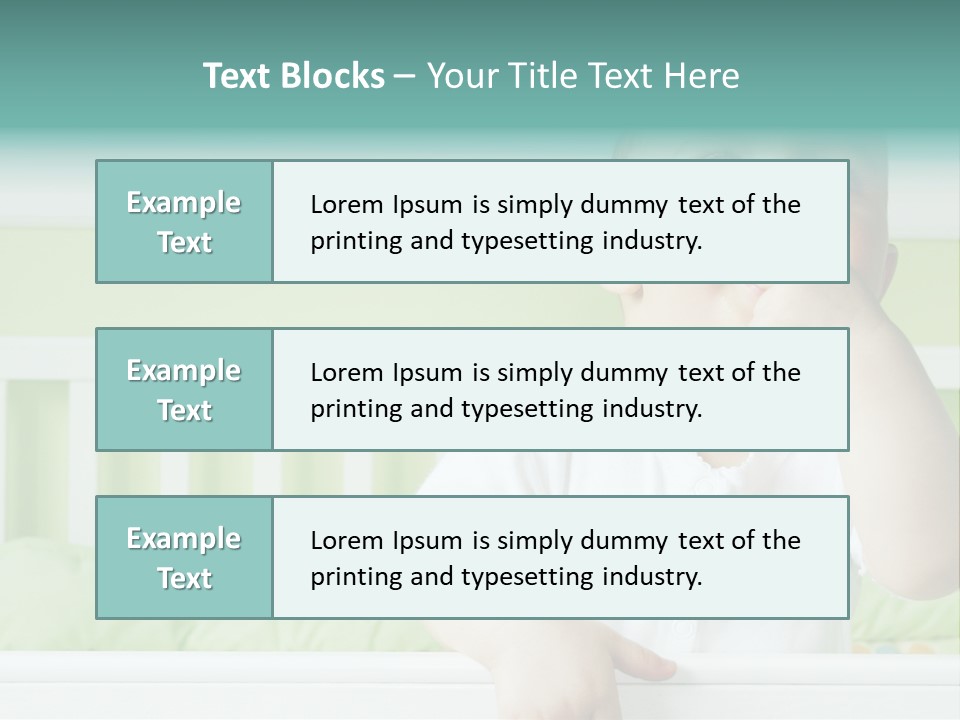 Baby Boy Smiling In Crib PowerPoint Template