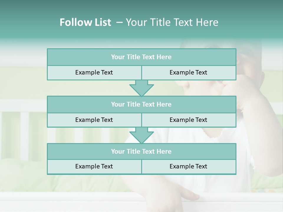 Baby Boy Smiling In Crib PowerPoint Template