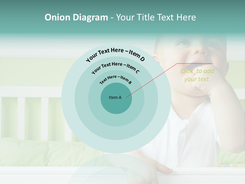 Baby Boy Smiling In Crib PowerPoint Template