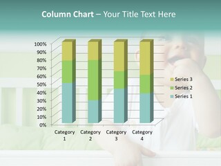 Baby Boy Smiling In Crib PowerPoint Template