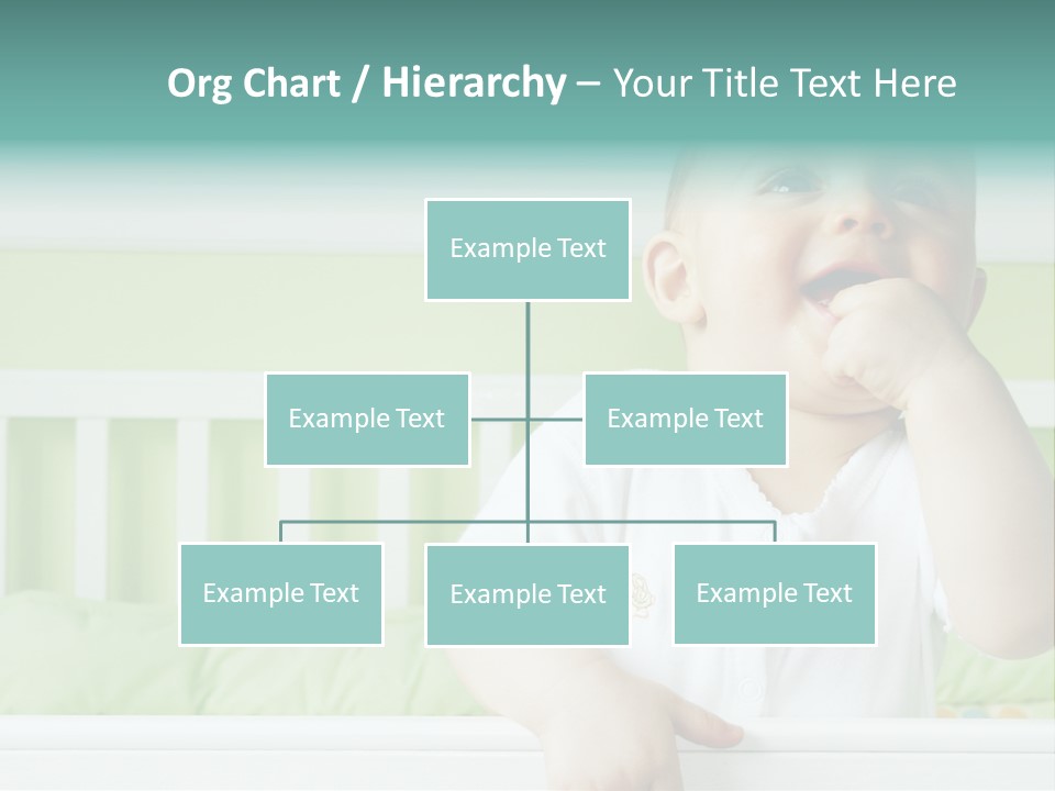 Baby Boy Smiling In Crib PowerPoint Template