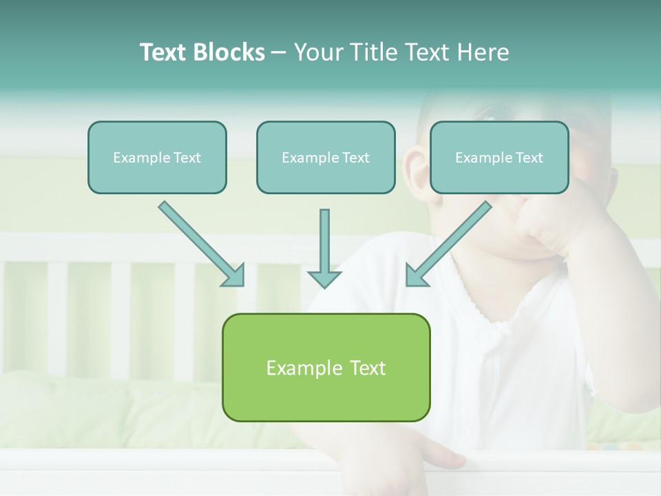 Baby Boy Smiling In Crib PowerPoint Template