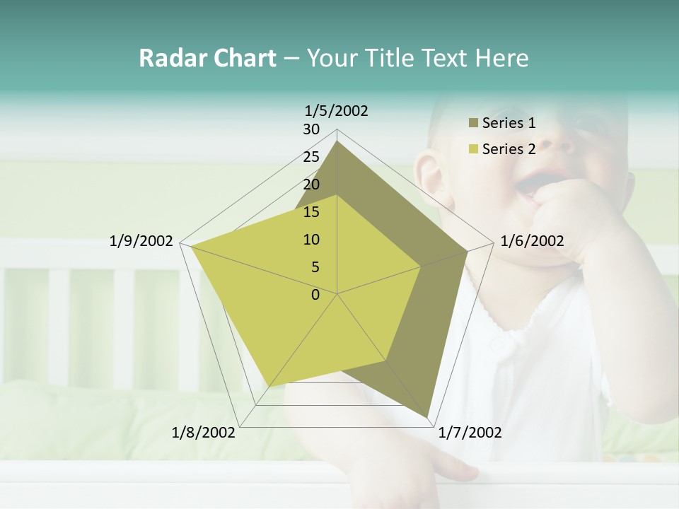 Baby Boy Smiling In Crib PowerPoint Template