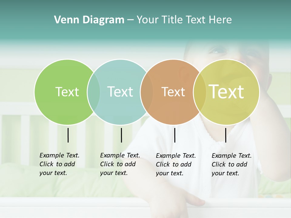 Baby Boy Smiling In Crib PowerPoint Template