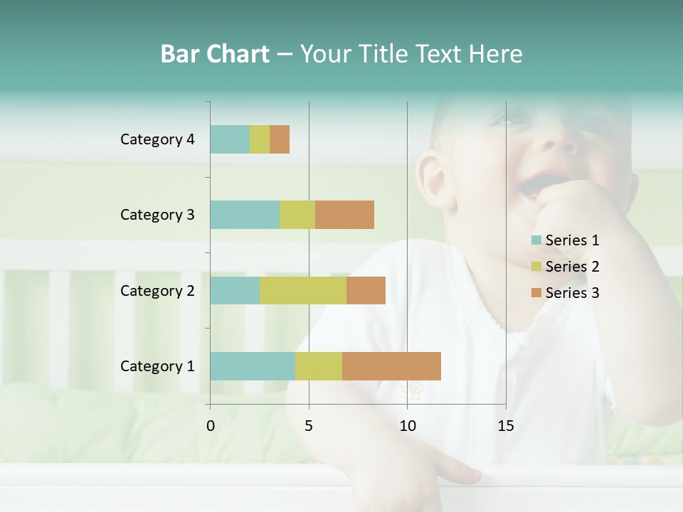 Baby Boy Smiling In Crib PowerPoint Template
