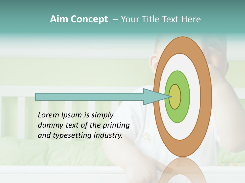 Baby Boy Smiling In Crib PowerPoint Template