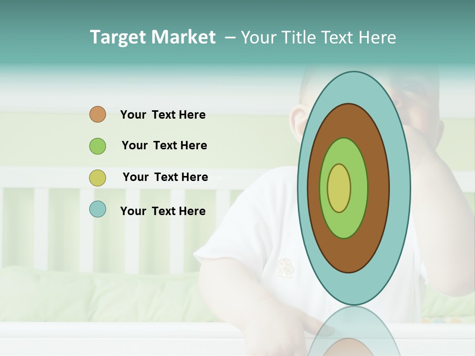 Baby Boy Smiling In Crib PowerPoint Template