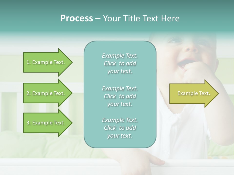 Baby Boy Smiling In Crib PowerPoint Template