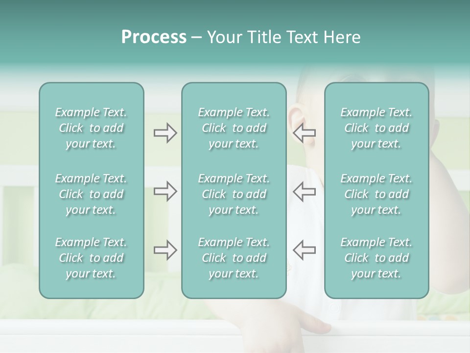 Baby Boy Smiling In Crib PowerPoint Template