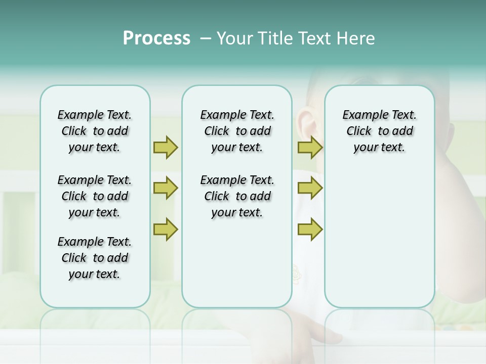 Baby Boy Smiling In Crib PowerPoint Template