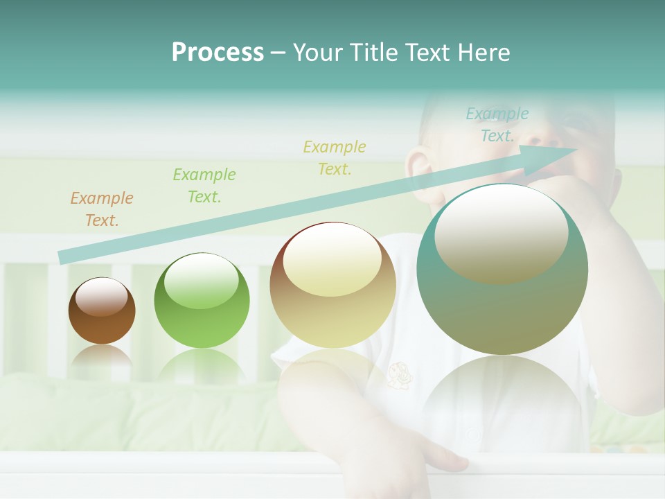 Baby Boy Smiling In Crib PowerPoint Template