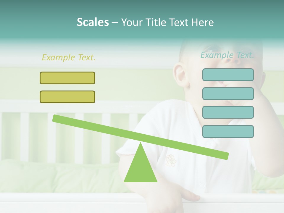 Baby Boy Smiling In Crib PowerPoint Template