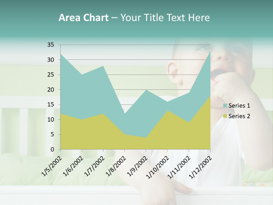 Baby Boy Smiling In Crib PowerPoint Template