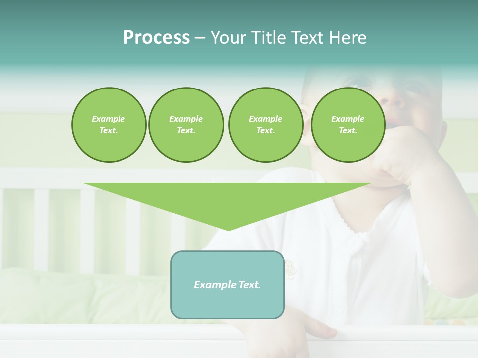 Baby Boy Smiling In Crib PowerPoint Template