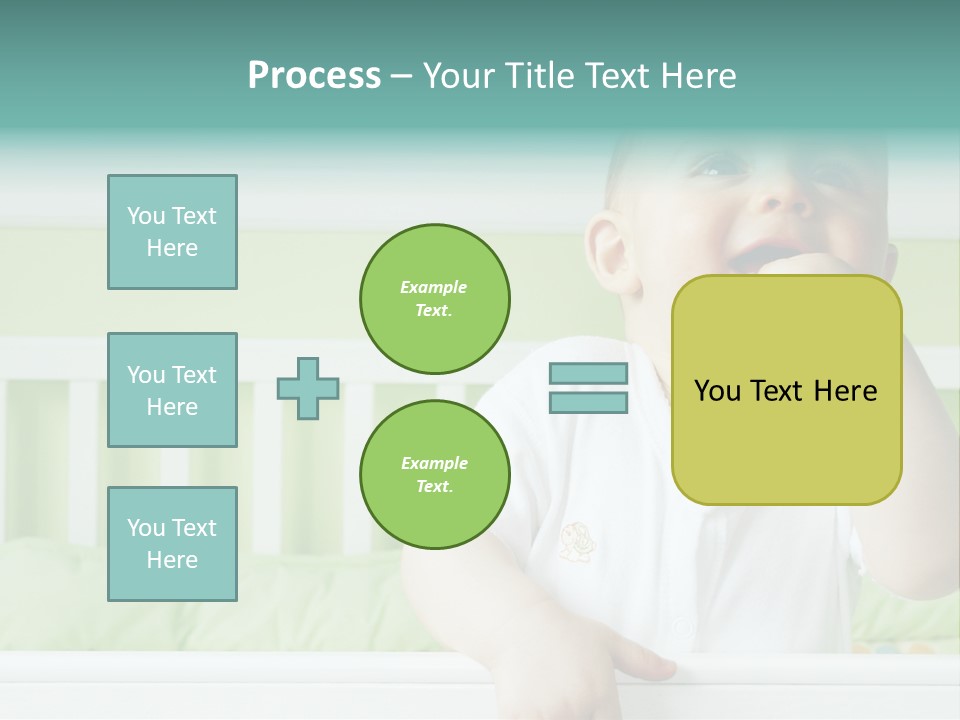 Baby Boy Smiling In Crib PowerPoint Template