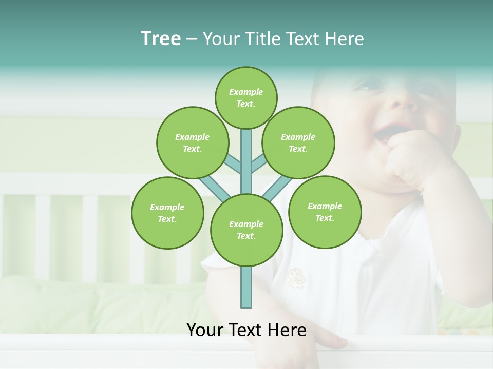 Baby Boy Smiling In Crib PowerPoint Template