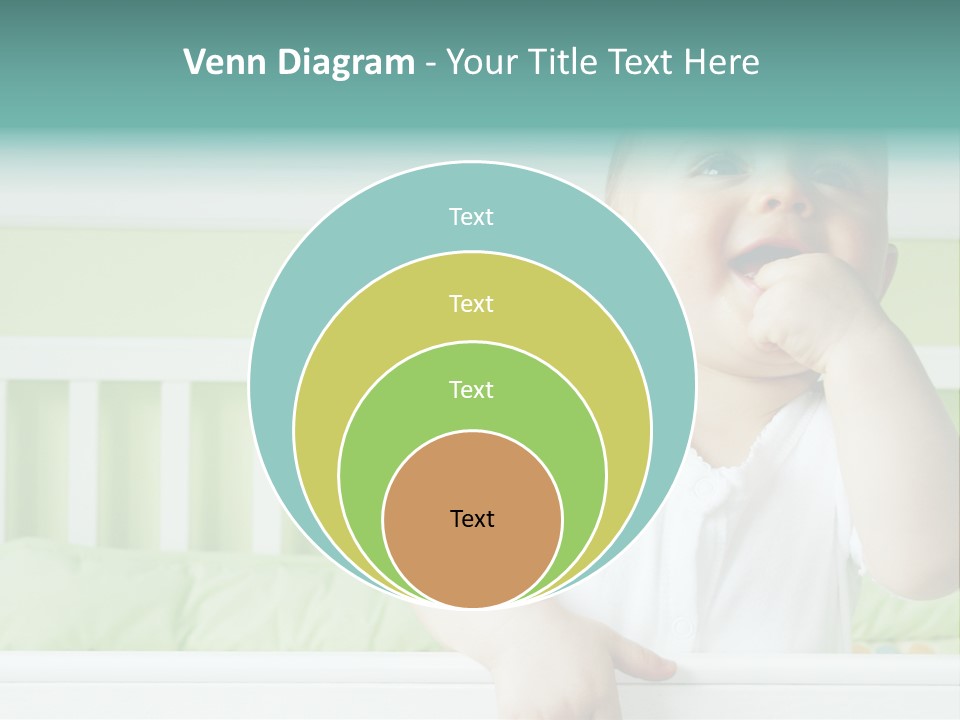 Baby Boy Smiling In Crib PowerPoint Template
