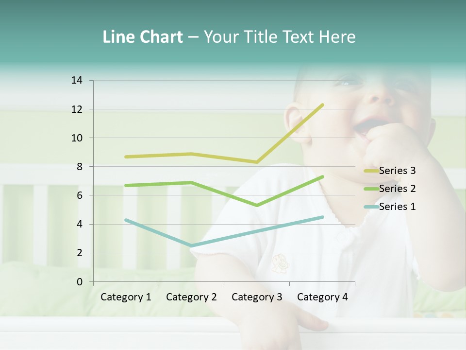 Baby Boy Smiling In Crib PowerPoint Template