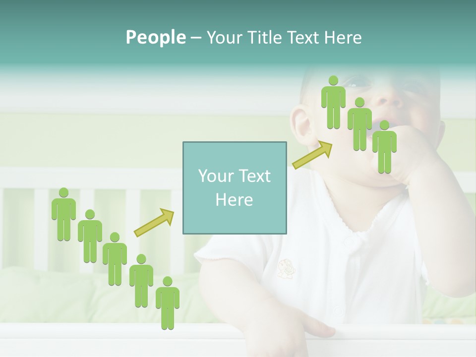 Baby Boy Smiling In Crib PowerPoint Template