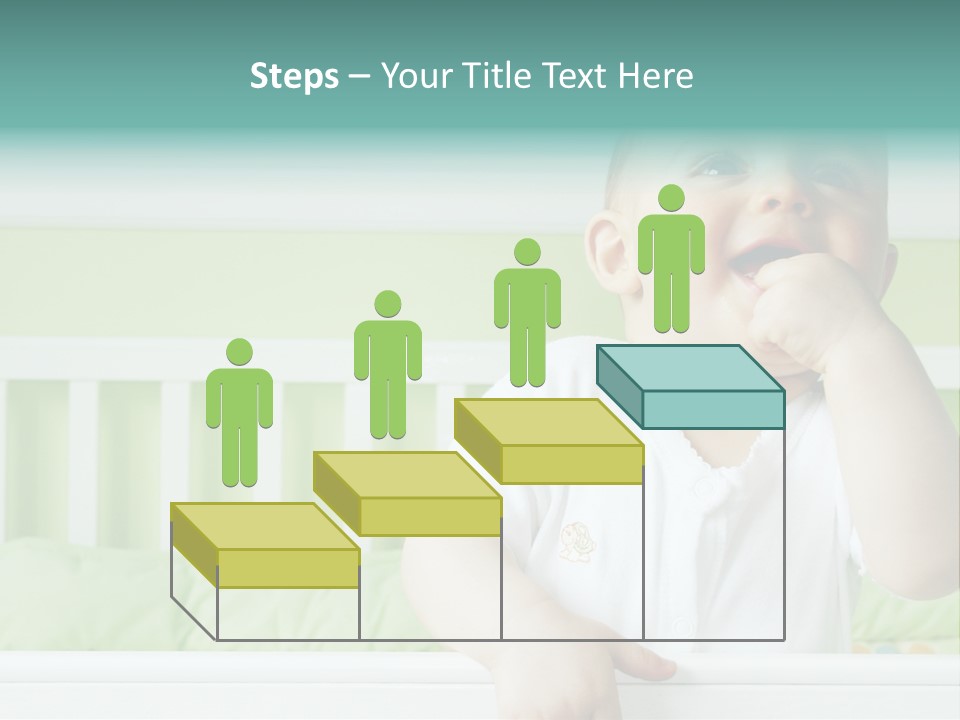 Baby Boy Smiling In Crib PowerPoint Template