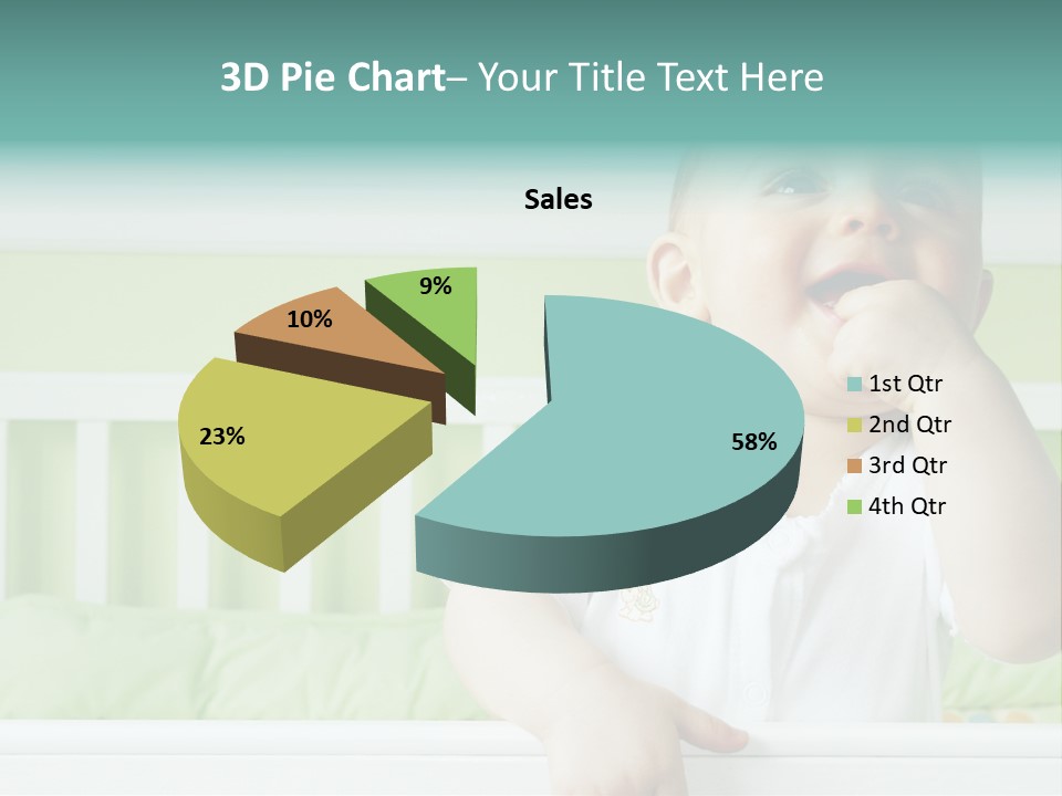 Baby Boy Smiling In Crib PowerPoint Template