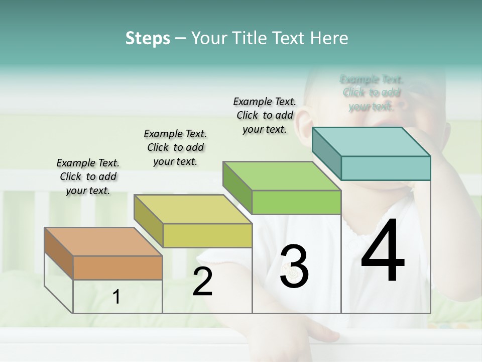 Baby Boy Smiling In Crib PowerPoint Template
