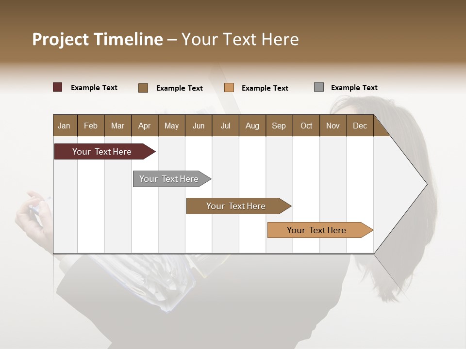Business Woman Overloaded With Heavy Files PowerPoint Template