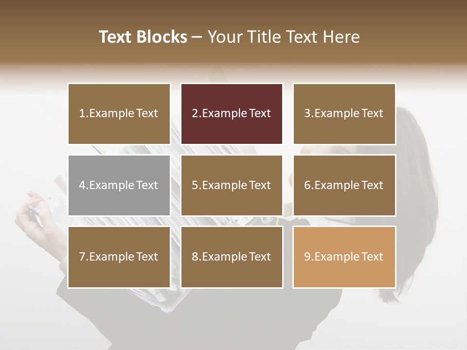 Business Woman Overloaded With Heavy Files PowerPoint Template