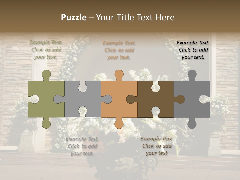 Wedding Flowers Infront Of A Church PowerPoint Template