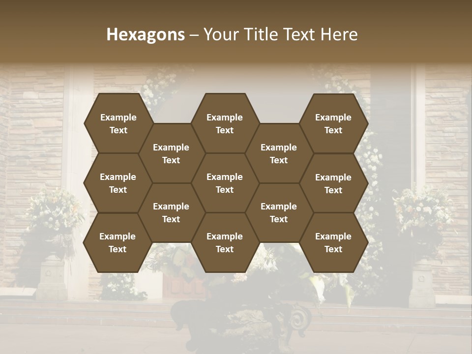 Wedding Flowers Infront Of A Church PowerPoint Template