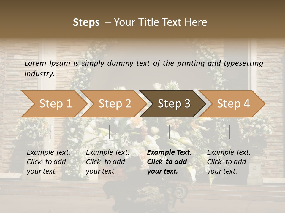 Wedding Flowers Infront Of A Church PowerPoint Template