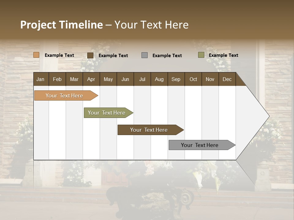 Wedding Flowers Infront Of A Church PowerPoint Template