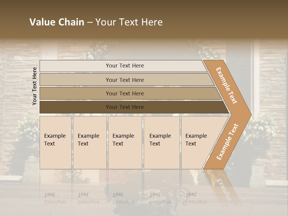 Wedding Flowers Infront Of A Church PowerPoint Template