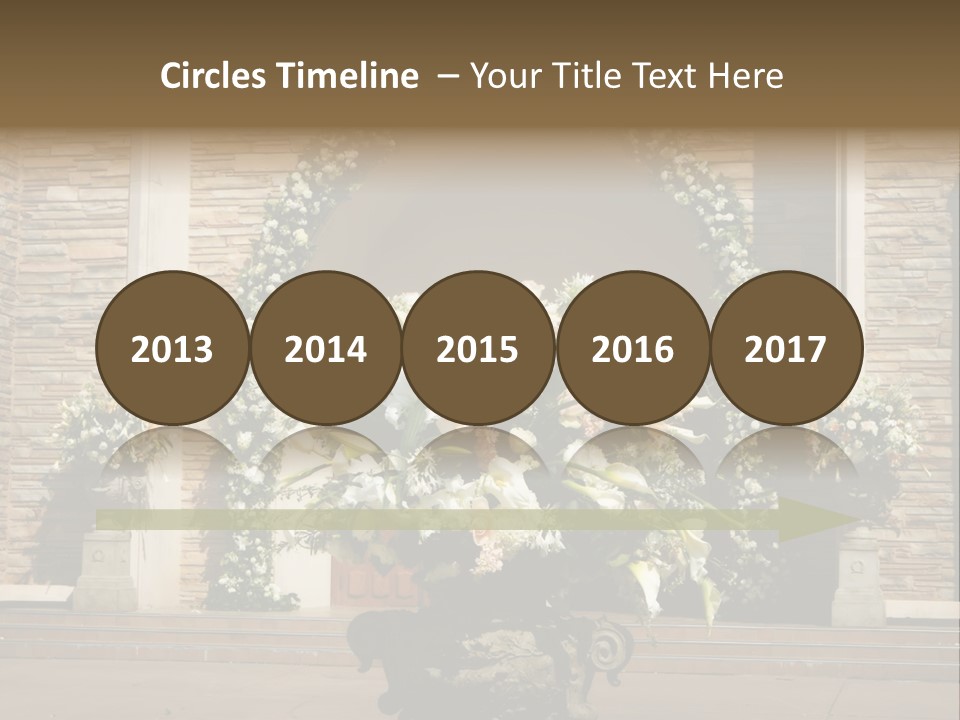 Wedding Flowers Infront Of A Church PowerPoint Template