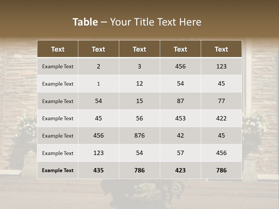 Wedding Flowers Infront Of A Church PowerPoint Template