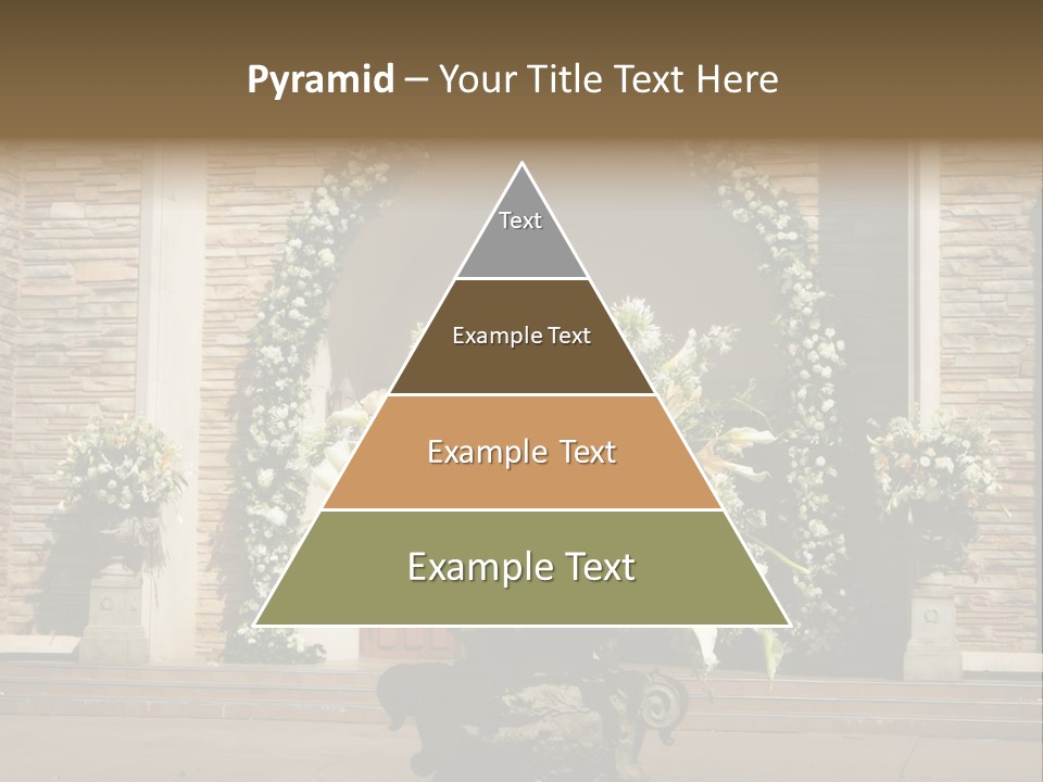 Wedding Flowers Infront Of A Church PowerPoint Template