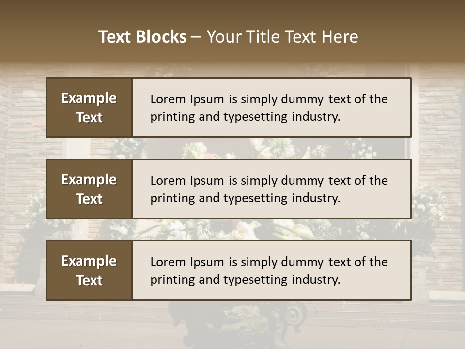 Wedding Flowers Infront Of A Church PowerPoint Template