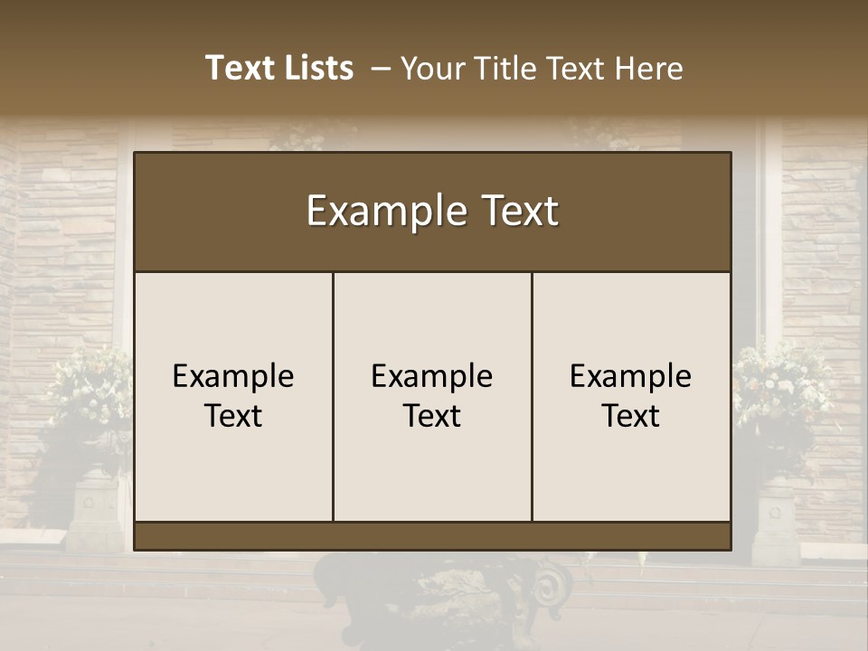 Wedding Flowers Infront Of A Church PowerPoint Template