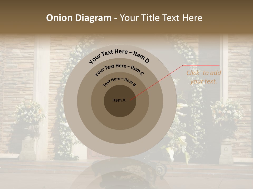 Wedding Flowers Infront Of A Church PowerPoint Template