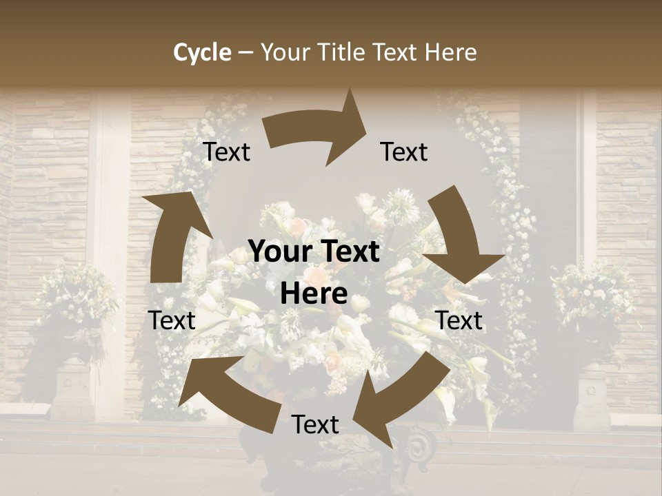 Wedding Flowers Infront Of A Church PowerPoint Template