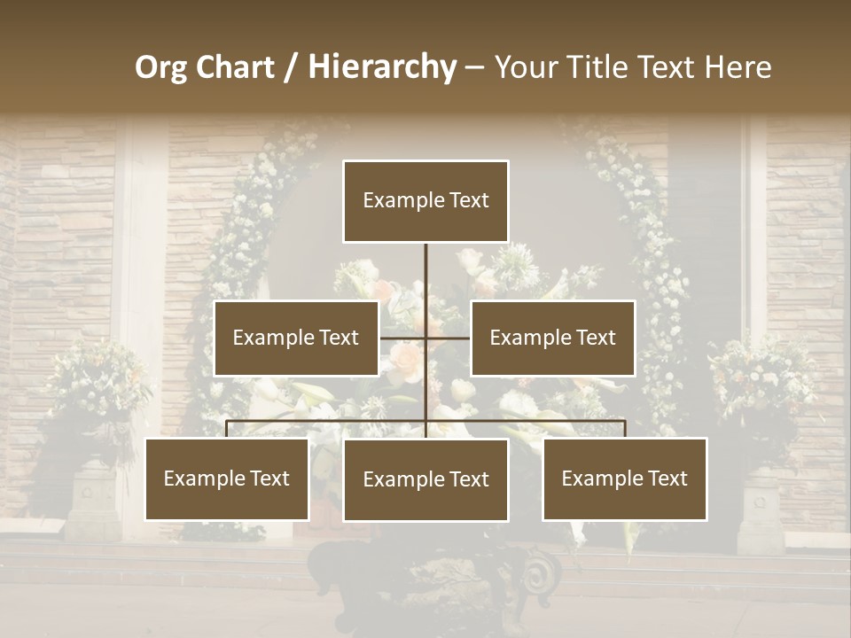 Wedding Flowers Infront Of A Church PowerPoint Template