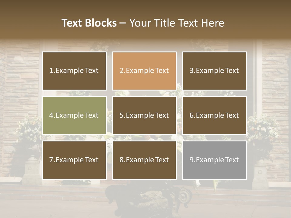 Wedding Flowers Infront Of A Church PowerPoint Template