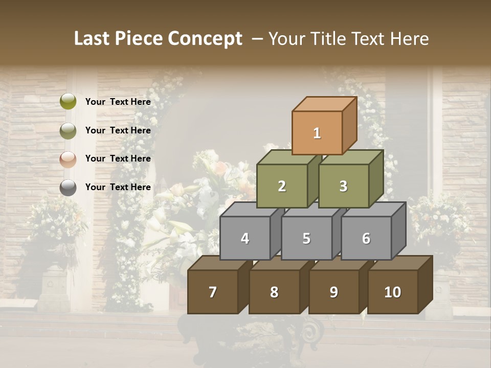 Wedding Flowers Infront Of A Church PowerPoint Template