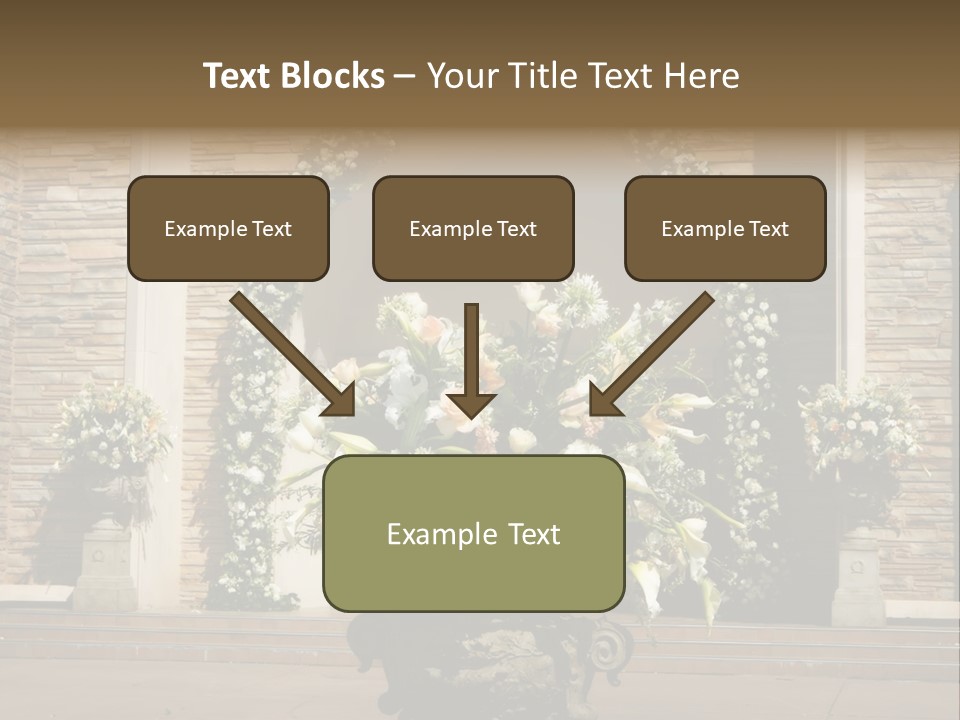Wedding Flowers Infront Of A Church PowerPoint Template