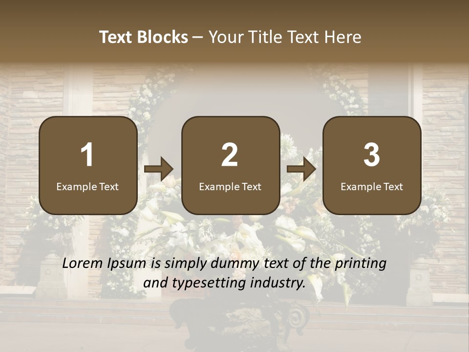 Wedding Flowers Infront Of A Church PowerPoint Template