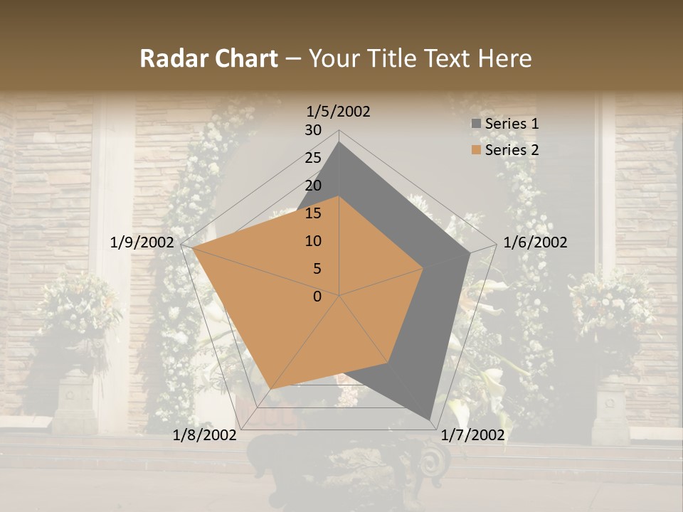 Wedding Flowers Infront Of A Church PowerPoint Template