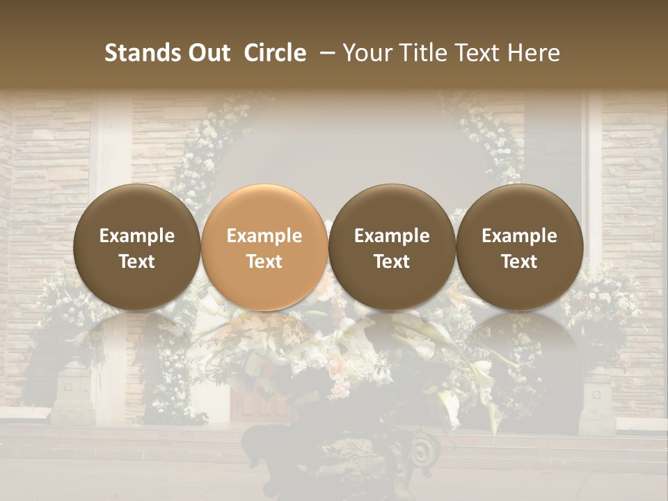 Wedding Flowers Infront Of A Church PowerPoint Template