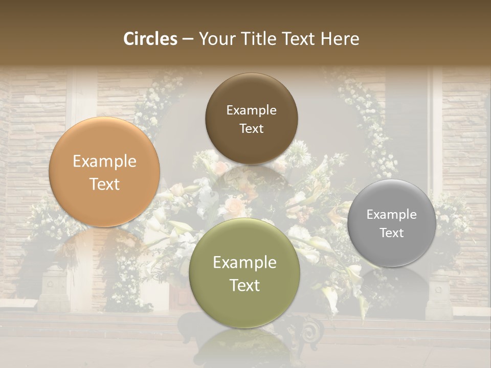 Wedding Flowers Infront Of A Church PowerPoint Template